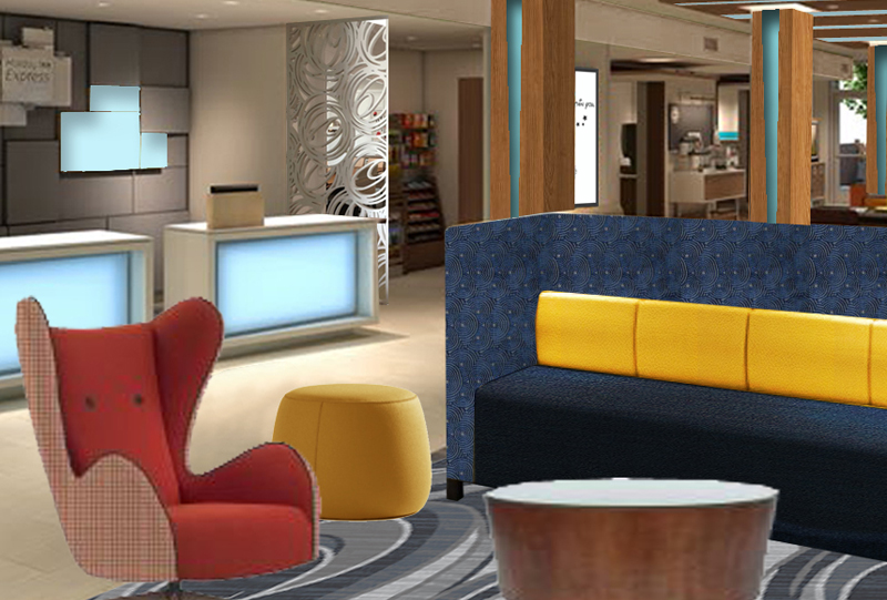 Holiday-Inn-Express-Florida-Lobby-Rendering Hospitality Interior Design